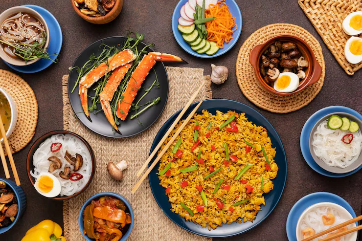 Spicy Thai prawn and octopus salad, featured by the Bali Restaurant and Cafe Association Asian cuisine collection.